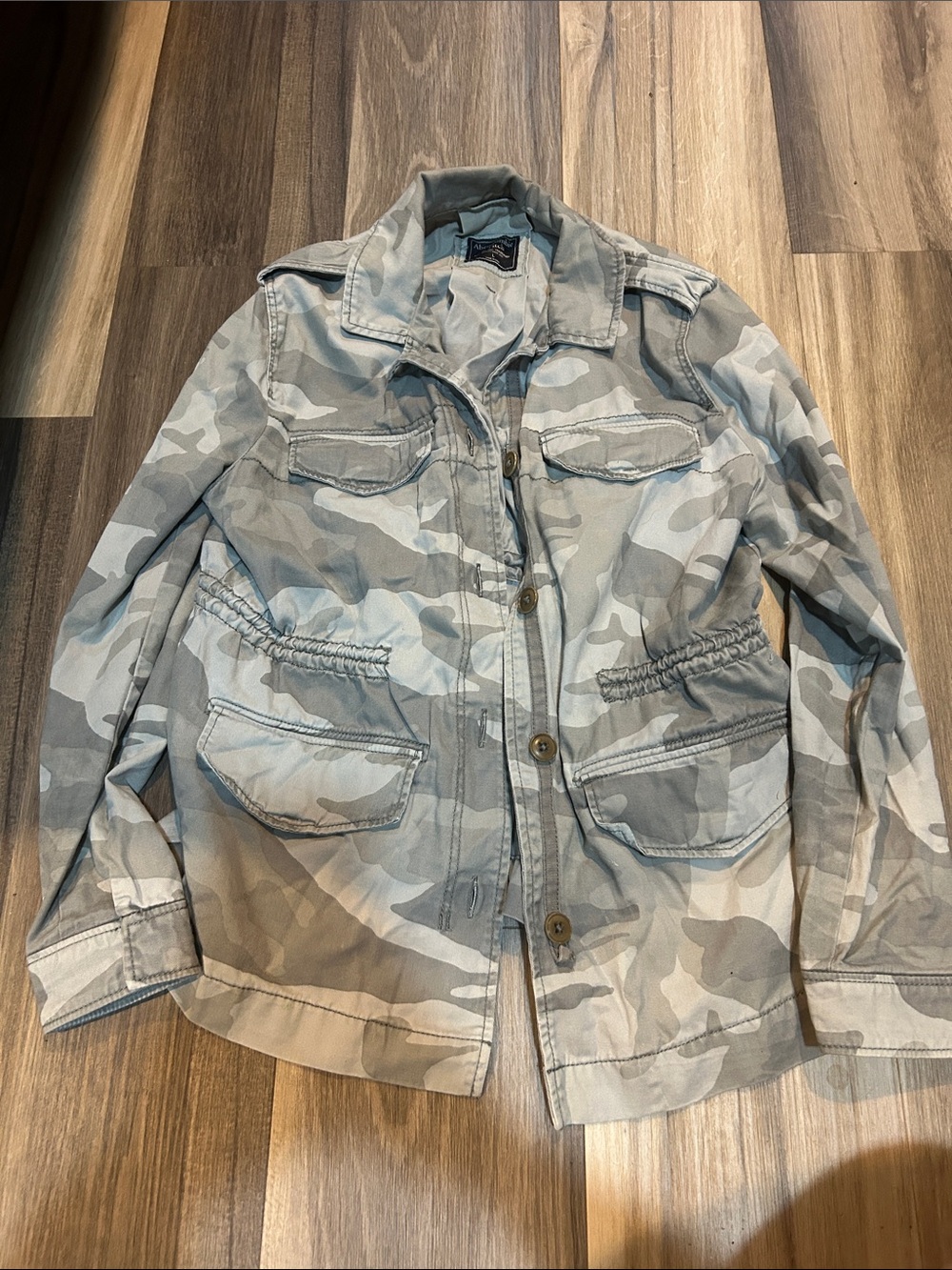 Abercrombie & Fitch Gray Camo Field Jacket